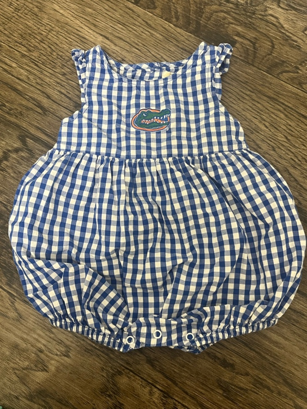 Florida Gators Blue & White Gingham Bubble Dress for Girls